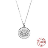 Genuine 925 Sterling Silver Eye Diamond Zircon Necklace Women Choker