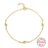 925 Sterling Silver Foot Bracelet Chain Anklets Women Ankle Jewelry