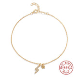 925 Sterling Silver Foot Bracelet Chain Anklets Women Ankle Jewelry