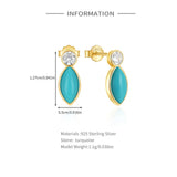 925 Silver Zircon Stud Earrings Ring Set for Women
