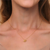 925 Silver Plated Bee Pendant Necklace Women Clavicle Chain Jewelry