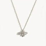 925 Silver Plated Bee Pendant Necklace Women Clavicle Chain Jewelry