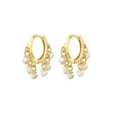 925 Sterling Silver Hoop Earrings Zircon Circle Round Earrings