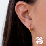 925 Sterling Silver Hoop Earrings Small Piercing Jewelry Gift for Women
