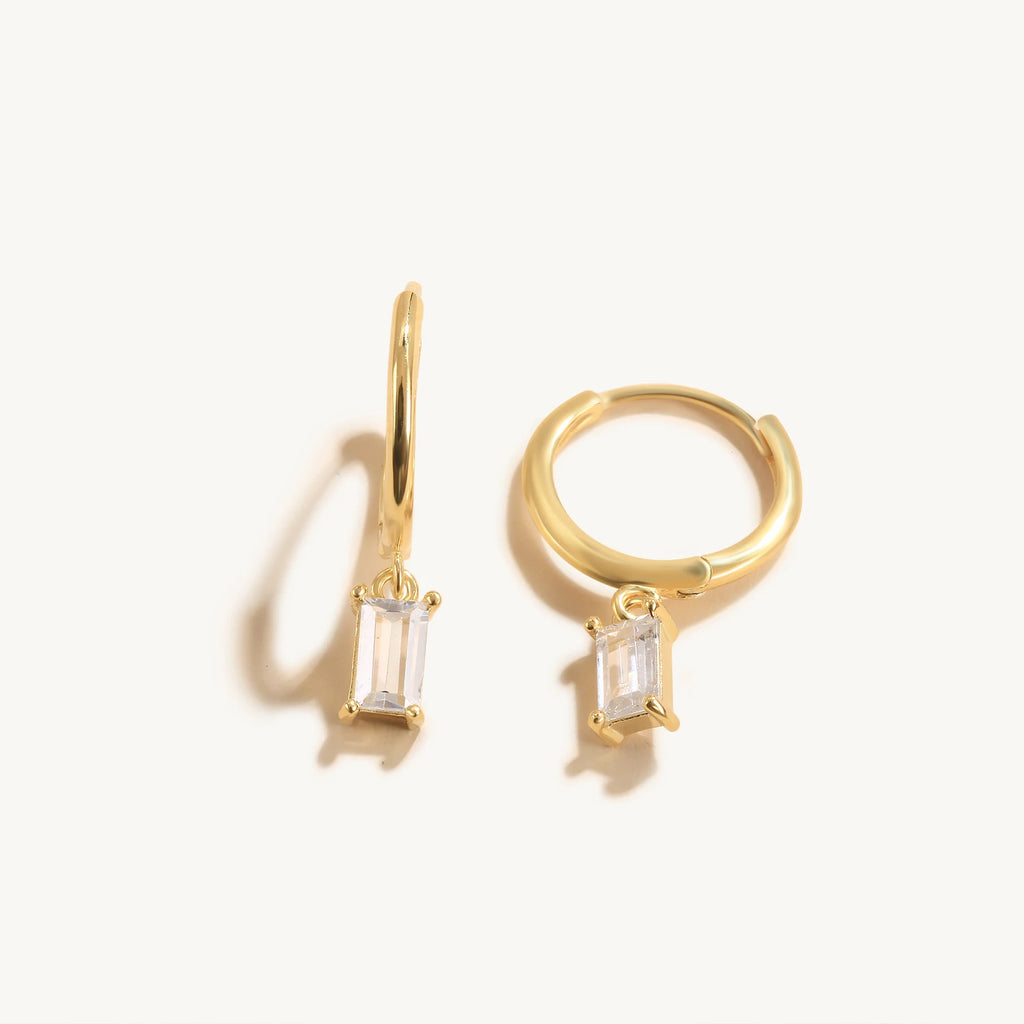 Colorful Zircon 925 Silver Hoop Earrings Women