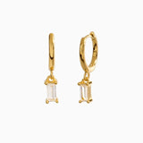 Colorful Zircon 925 Silver Hoop Earrings Women