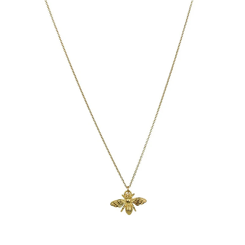 925 Silver Bee Necklace Choker For Women Clavicle Chain