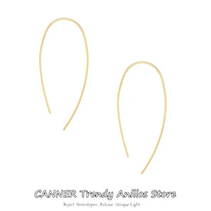 925 Silver Long Chain Stud Earring Bar Pendant Dangle Women Jewelry