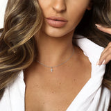 925 Sterling Silver Cross Pendant Necklace for Women