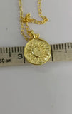 925 Sterling Silver Necklace Sun Moon Pendant Chain Choker Collar