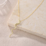 925 Silver Necklace Snake Pendant 18K Collar Joyero