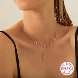 925 Silver Snake Pendant Necklace for Women