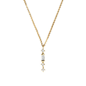 925 Silver Zircon Pendant Necklace Wedding Clavicle Chain