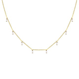 925 Sterling Silver Necklace Women Square Diamond Choker Collar