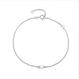 925 Sterling Silver Stackable Bangle Bracelet Chain Pearl Bracelet