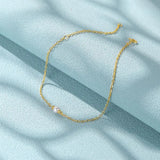 925 Sterling Silver Stackable Bangle Bracelet Chain Pearl Bracelet