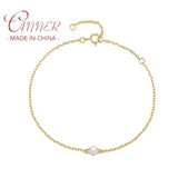 925 Sterling Silver Stackable Bangle Bracelet Chain Pearl Bracelet