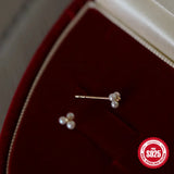 925 Sterling Silver Pearl Stud Earrings Girls Jewelry