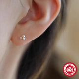 925 Sterling Silver Pearl Stud Earrings Girls Jewelry
