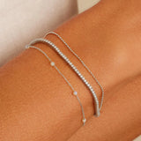 S925 Sterling Silver Bead Chain Bracelet Minimalist Ladies Bracelet