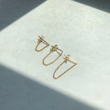 Real Silver 925 Chain Drop Earrings for Women