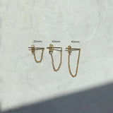 Real Silver 925 Chain Drop Earrings for Women