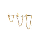 Real Silver 925 Chain Drop Earrings for Women