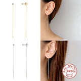 Silver 925 Chain Drop Earrings for Women