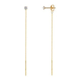Silver 925 Chain Drop Earrings for Women