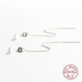 Silver 925 Chain Drop Earrings for Women