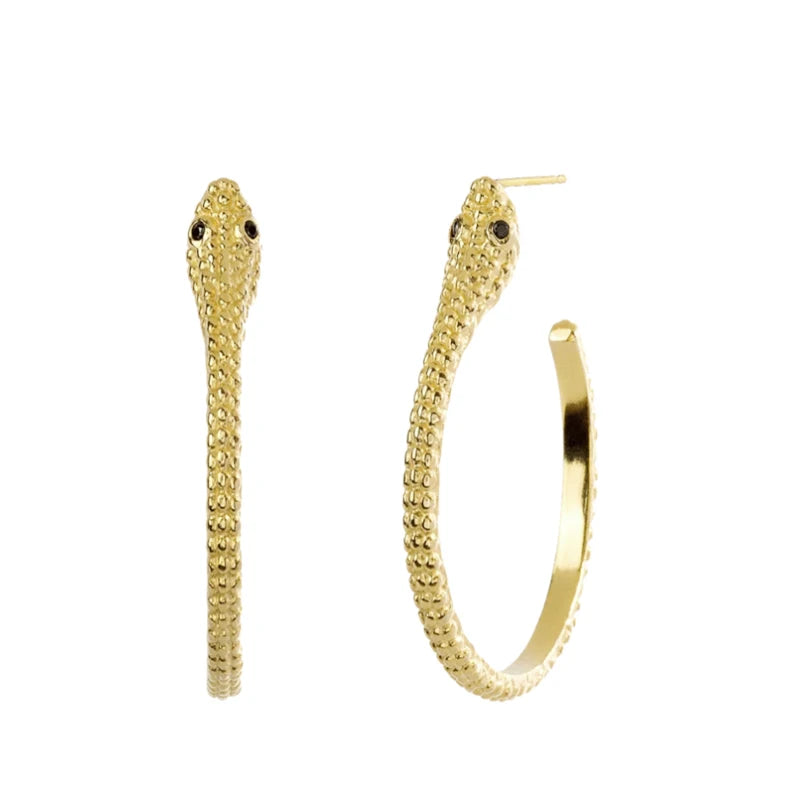 Real Silver 925 Snake Drop Earrings for Women