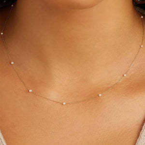 S925 Sterling Silver Imitate Pearl Pendant Necklace