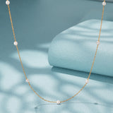 S925 Sterling Silver Imitate Pearl Pendant Necklace