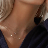 S925 Sterling Silver Imitate Pearl Pendant Necklace