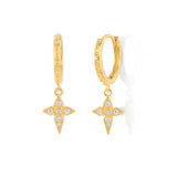 Red Zirconia 925 Silver Heart Pendant Earrings for Women