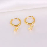 Red Zirconia 925 Silver Heart Pendant Earrings for Women