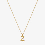 925 Silver Initial Letter Pendant Choker Necklace for Women