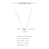 Retro Turquoise Pendant Necklace 925 Sterling Silver Ins Multilayer Clavicle Cha