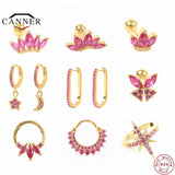 Rose 925 Sterling Silver Stud Earrings for Women Small Piercing Earring Earings