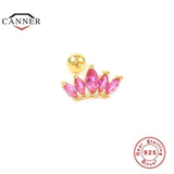 Rose 925 Sterling Silver Stud Earrings for Women Small Piercing Earring Earings