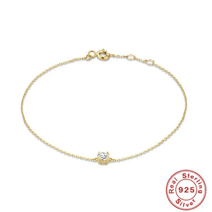 925 Sterling Silver Round Beads Bracelet for Women