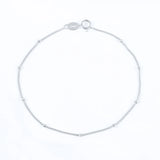 925 Sterling Silver Round Beads Bracelet for Women