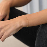 925 Sterling Silver Round Beads Bracelet for Women