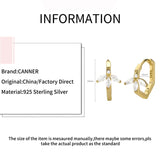 Zircon Oval Hexagon Hoop Earring 925 Sterling Silver Women Party Gift