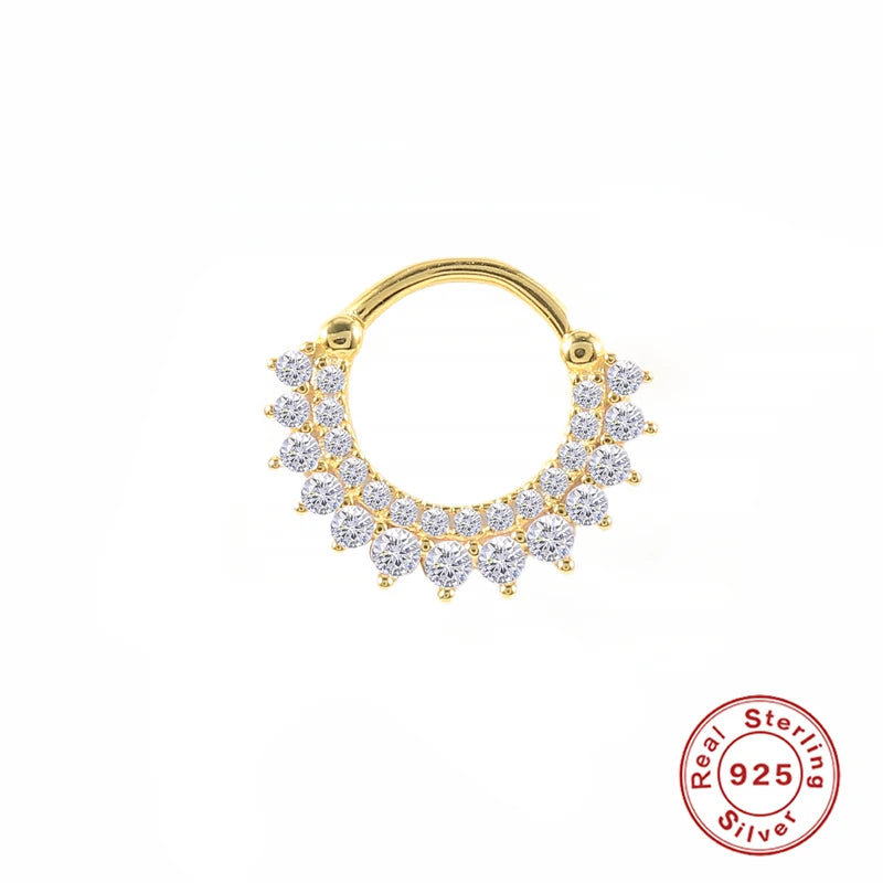 925 Sterling Silver Round Nose Ring Stud Earrings Vintage