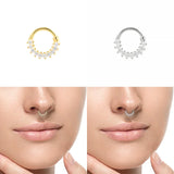 Peach Heart Nose Ring Earrings 925 Sterling Silver Piercing Stud Earrings