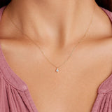 Zircon Pendant Necklace 925 Sterling Silver Engagement Gift