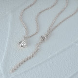 Zircon Pendant Necklace 925 Sterling Silver Engagement Gift