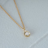 Zircon Pendant Necklace 925 Sterling Silver Engagement Gift