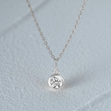 Zircon Pendant Necklace 925 Sterling Silver Engagement Gift